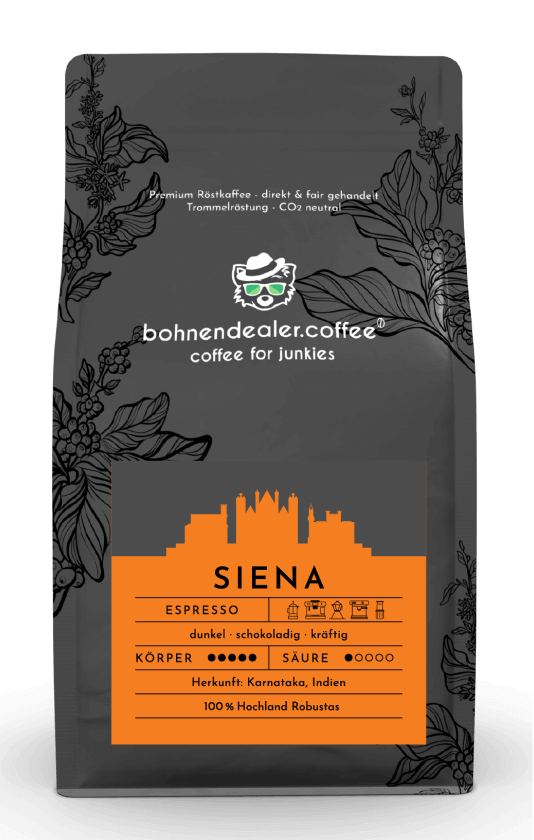 SIENA Espresso Premium Slow Roasted Coffee fair gehandelt