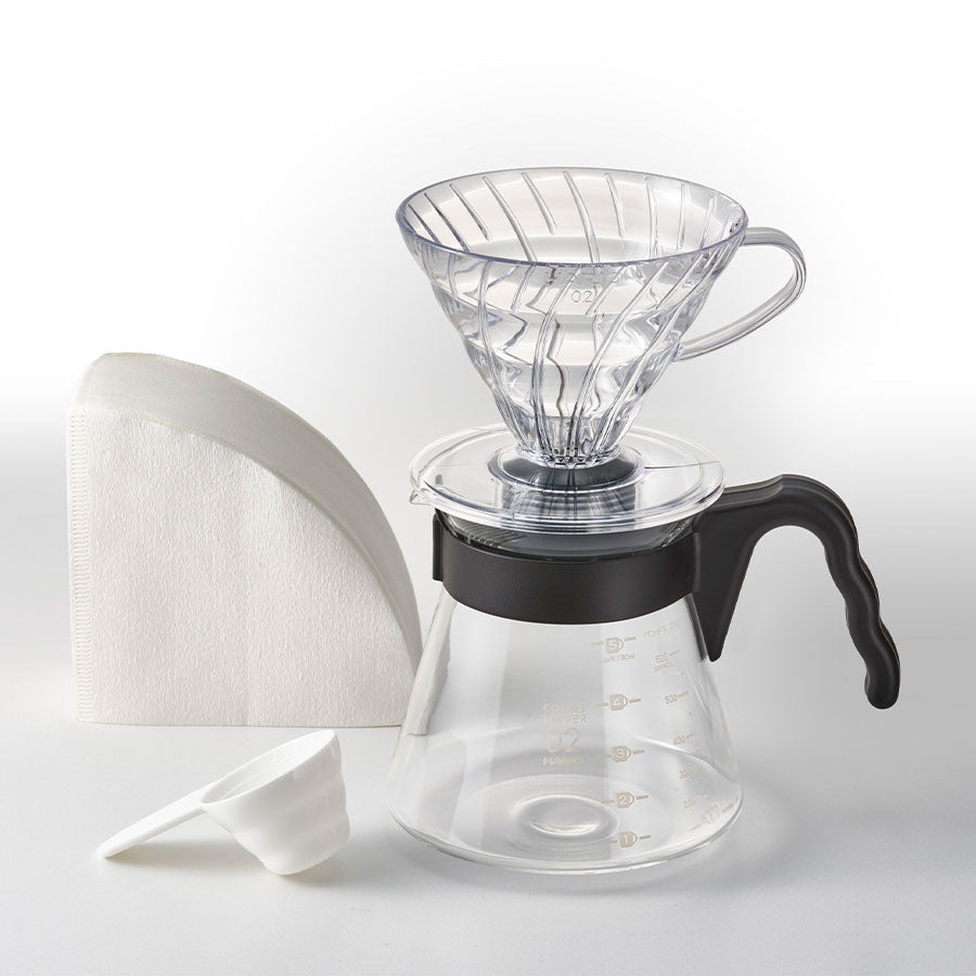 Hario V60 Coffee Dripper and Server Set 02 - Black