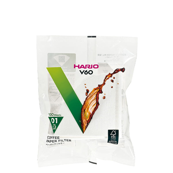 Hario Paper Filter V60 01 - White 100 Sheets