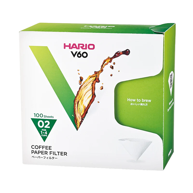 Hario Paper Filter V60 02Box - White 100 Sheets